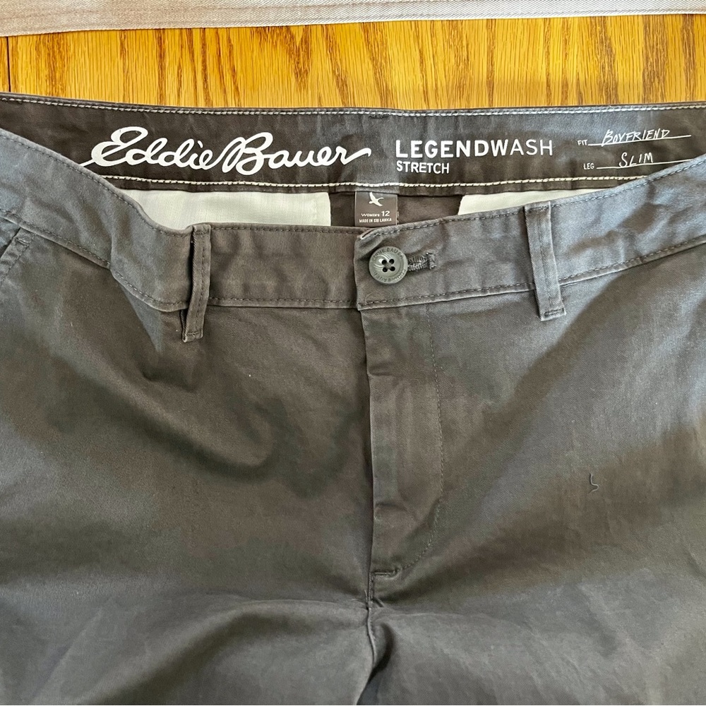 Eddie Bauer chinos.